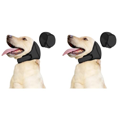 Qpets® Dog Ear Protectors Calming Cover Muff Adjustable Chin Strap Anxiety Relief Headwear Noise Reduction Protective for Eating Swimming Therapy M 2PCS Qpets® Dog Ear Protectors Calming Cover Muff Adjustable Chin Strap Anxiety Relief Headwear Noise Reduction Protective for Eating Swimming Therapy M 2PCS